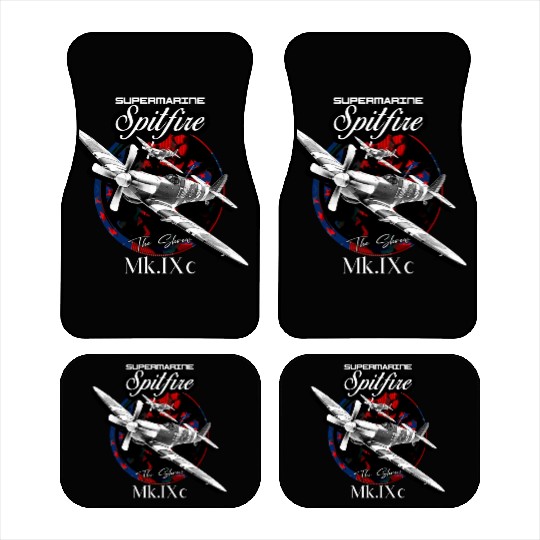 Supermarine Spitfire MK.IXc WW2 Fighter Plane Car Mats