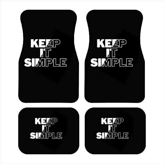 Simply Elegant: Keep It Simple Design Car Mats