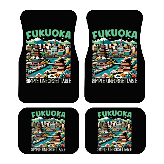 Fukuoka Japan Country Travel Vacation Japanese Car Mats