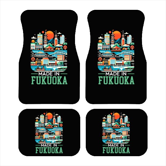 Fukuoka Japan Country Travel Vacation Japanese Car Mats