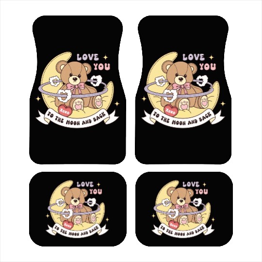 Cute Valentine's Day Teddy Bear Car Mats