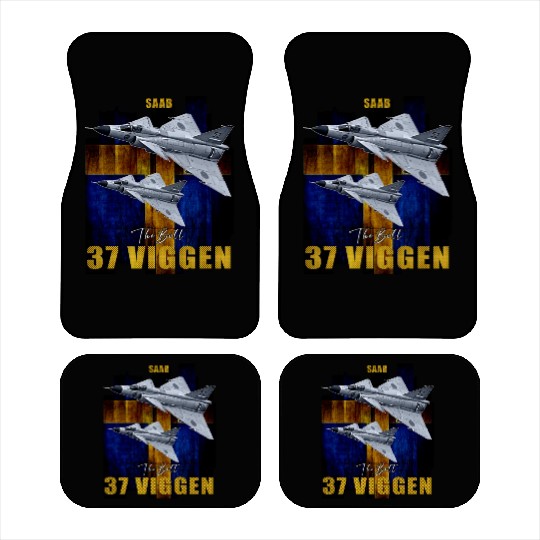 Saab 37 Viggen Swedish Multi Combat Aircraft Car Mats