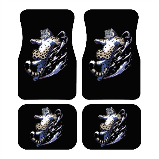 Snow Leopard Leopard White Leopard Car Mats