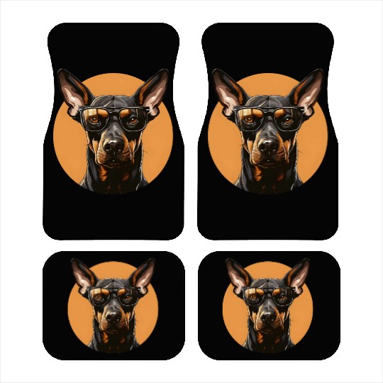 Doberman natural ears Car Mats