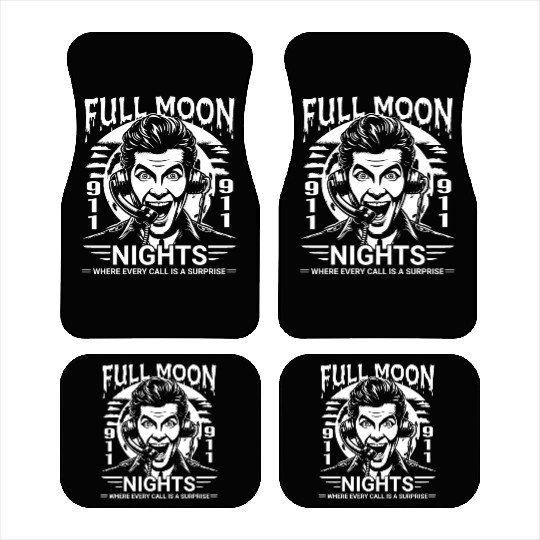 Full Moon Nights Where Every Call is a Surprise Car Mats