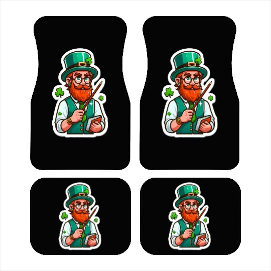 Irish bearded teacher, funny st patricks day Car Mats