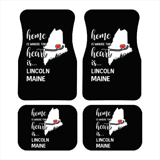 Lincoln County Maine Is Where My Heart Is Gift Car Mats