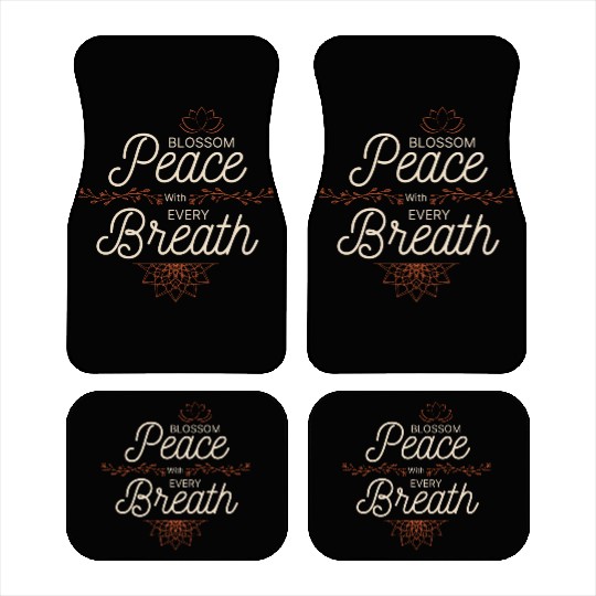 Peaceful Blossom Mandala Quote Car Mats