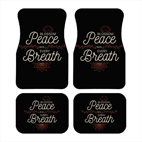 Peaceful Blossom Mandala Quote Car Mats