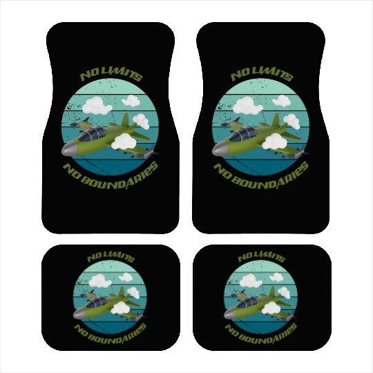 No Limits No Boundaries Jet Design Car Mats
