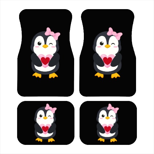 Valentines Day Penguins.cool Penguins. stickers Car Mats