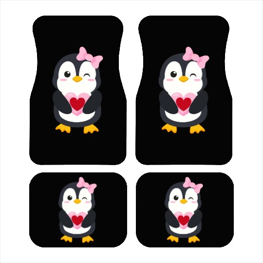 Valentines Day Penguins.cool Penguins. stickers Car Mats