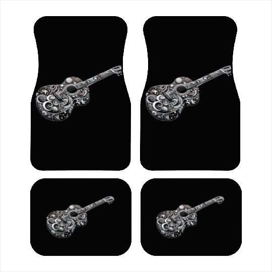 Retro Style Guitar for Guitarists Car Mats