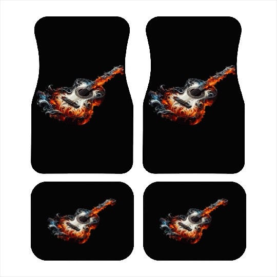 Retro Style Guitar for Guitarists Car Mats