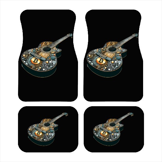 Retro Style Guitar for Guitarists Car Mats