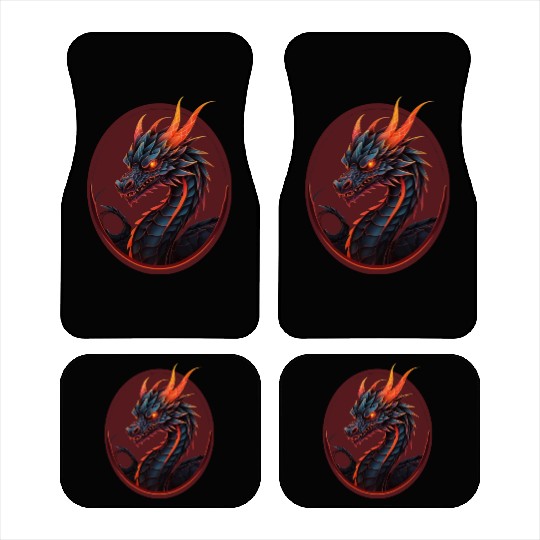 GEOMETRIC DARK DRAGON Car Mats