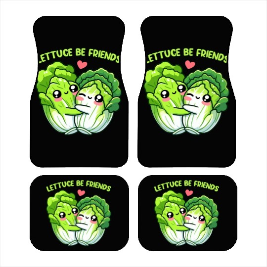 Lettuce Be Friends | Vegan Food Car Mats