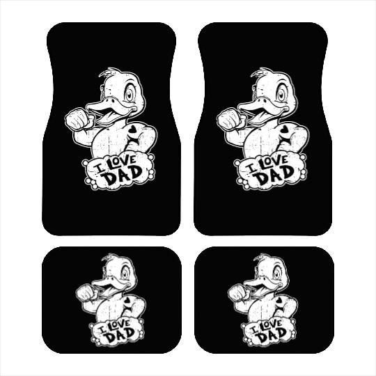 Duck Goose Geese I Love Dad Car Mats