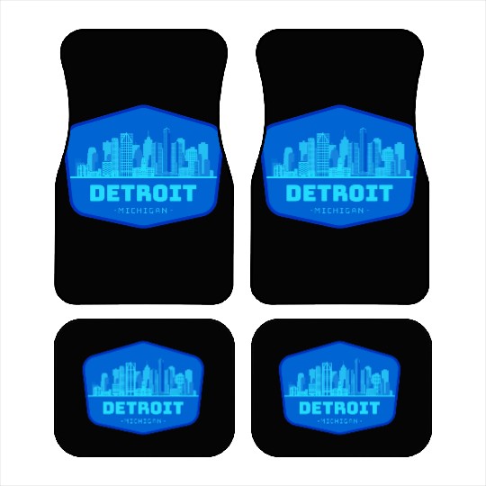 DETROIT SKYLINE BADGE Car Mats