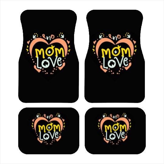Love Mom Heart Design Car Mats
