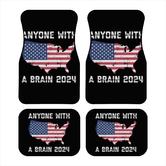 2024 Brain Vote Democracy Anti-Trump Car Mats