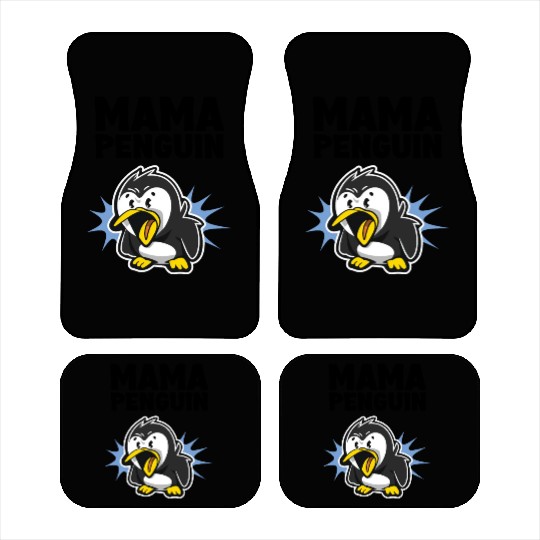 Penguin Mama Flightless Bird Lover Mother's Day Mo Car Mats
