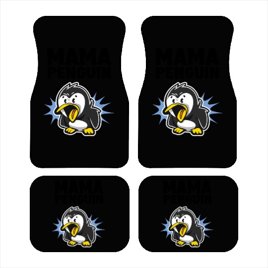 Penguin Mama Flightless Bird Lover Mother's Day Mo Car Mats