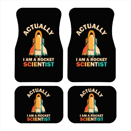 Retro Rocket Scientist Space Shuttle Car Mats