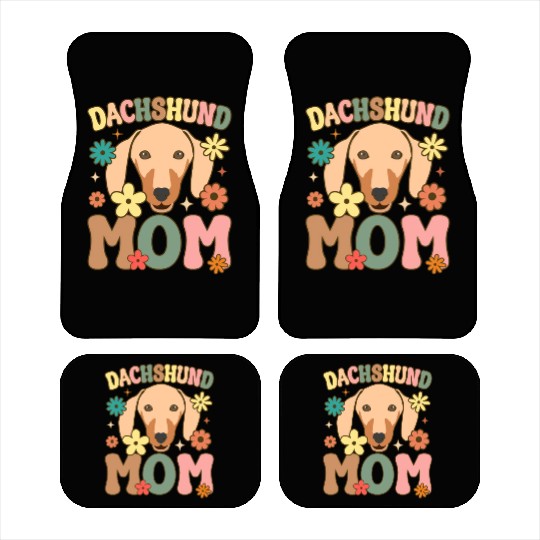 Groovy Female Dog Lover Sunflower Car Mats