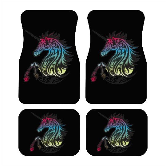 Mystical Rainbow Unicorn Art Car Mats