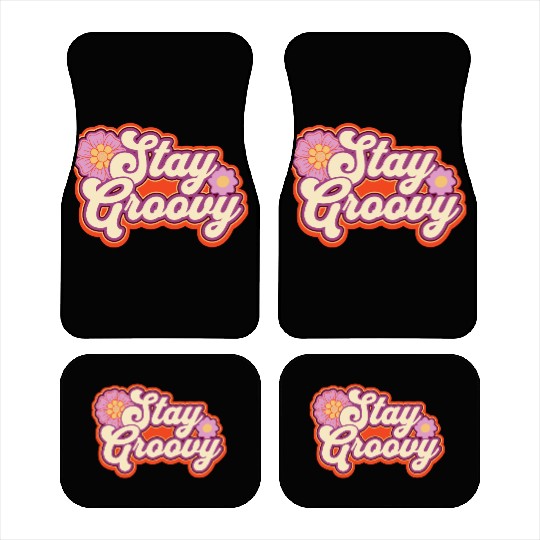 Stay Groovy Retro Art Car Mats
