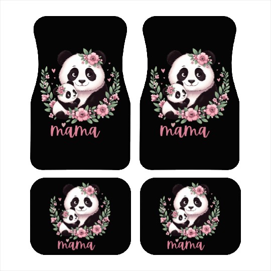 Panda Lover I Mama Panda And Cub Mother's Day Car Mats