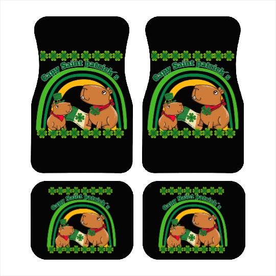 Capybara saint Patrick´s day Car Mats