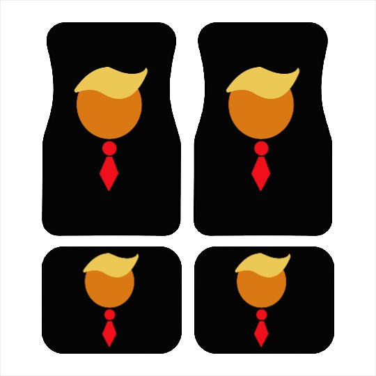Support Donald J. Trump. Trump Hair-Red Tie Logo Car Mats