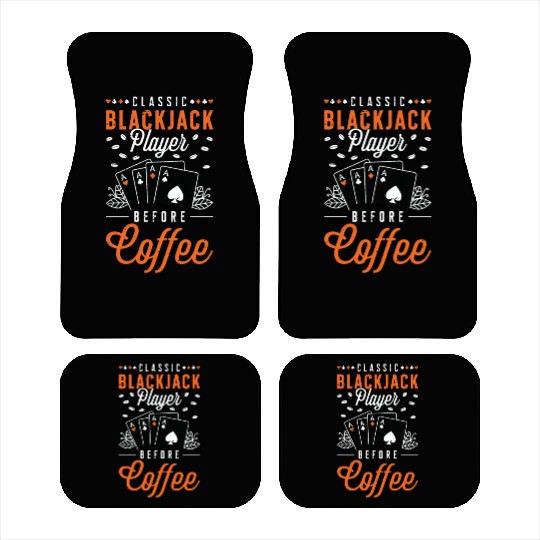 Classic Blackjack Player Before Card Game Coffee Car Mats
