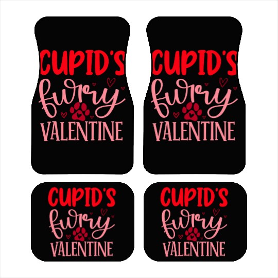Cupid s furry valentine Car Mats