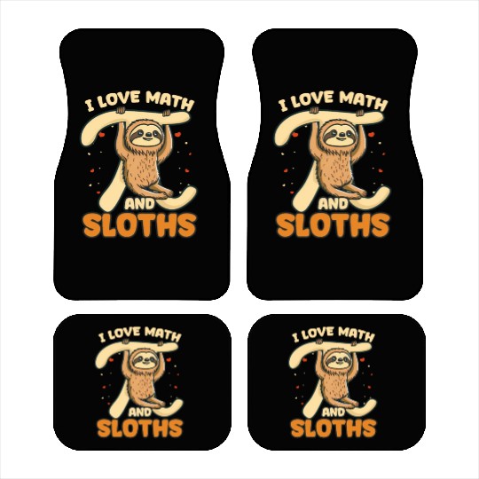Pi Day I Love Math And Sloths Car Mats