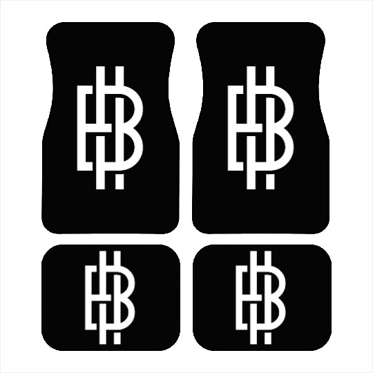 Bitcoin logo White Car Mats
