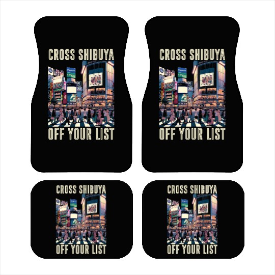 Shibuya Crossing Japan Travel Vacation Japanese Car Mats