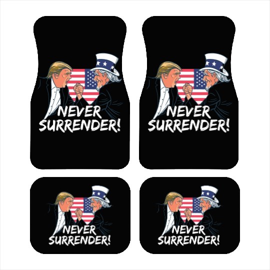 Trump Never Surrender Mug Shot Car Mats