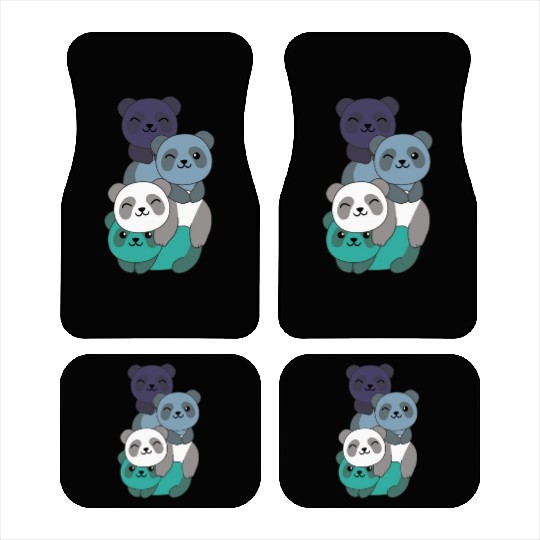 Oriented Aroace Flag Pride Lgbtq Cute Panda Car Mats