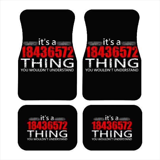 It's A 18436572 Thing Funny V8 Engine Car Guy Car Mats
