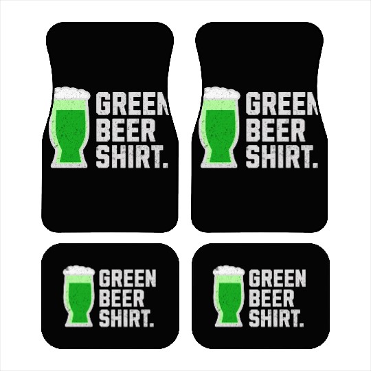 Green Beer Car Mats for St. Patrick's Day
