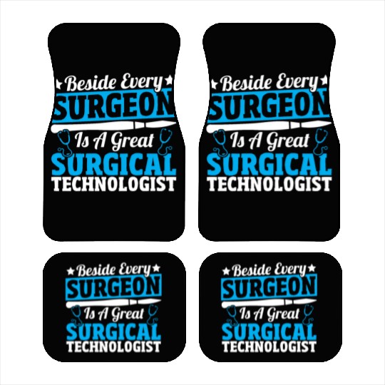 Medical Nurse EKG Scrub Surgical Technologist Car Mats