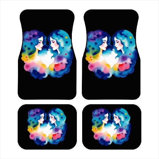 Color splash zodiac: Gemini Car Mats