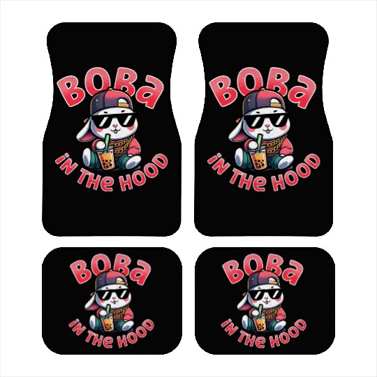 Boba in the Hood: Cool 90's Hip Hop Bubble Tea Rab Car Mats