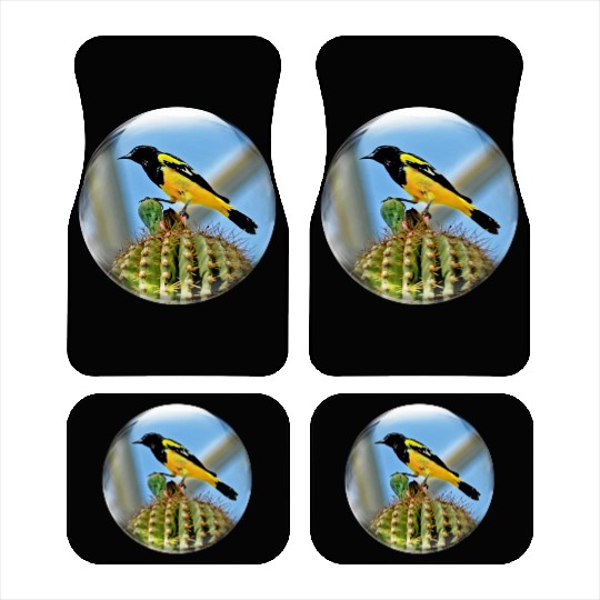 Life In a Bubble Collection-Domed Bird in Glass Car Mats