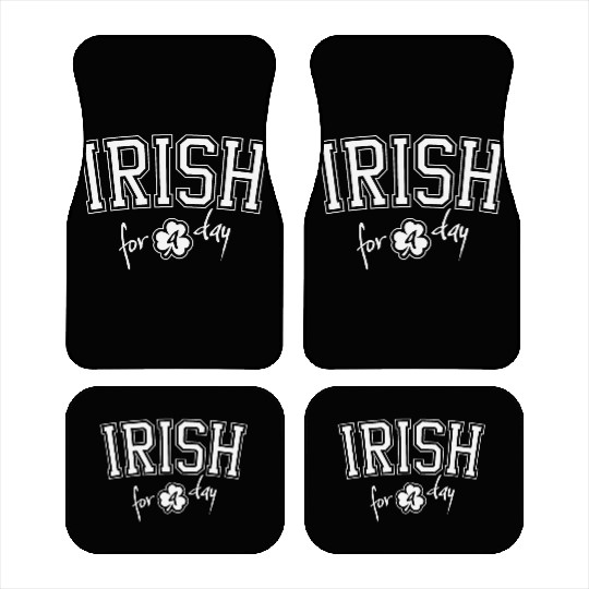 St. Patrick's Day Irish for a Day College Shamrock Car Mats