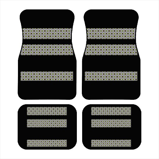 irregular stripes of green and lavender Car Mats