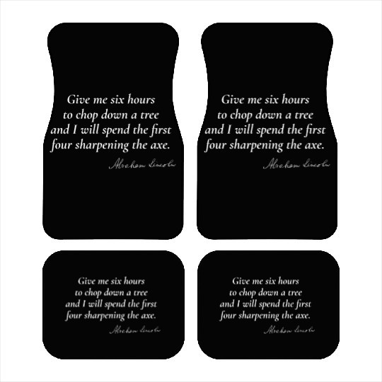 Preparation Leads to Success - Abraham Lincoln Car Mats